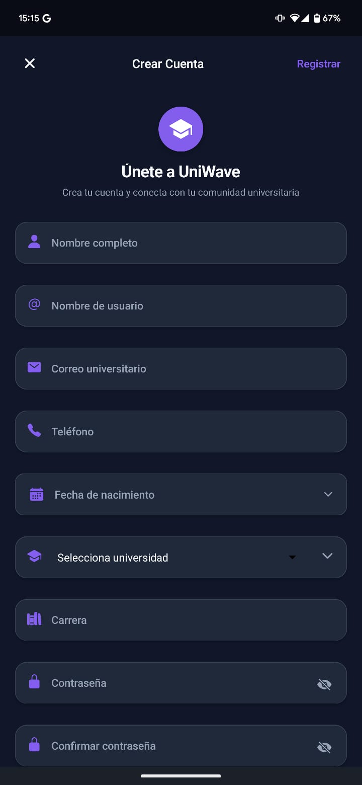 📝 Registrarse